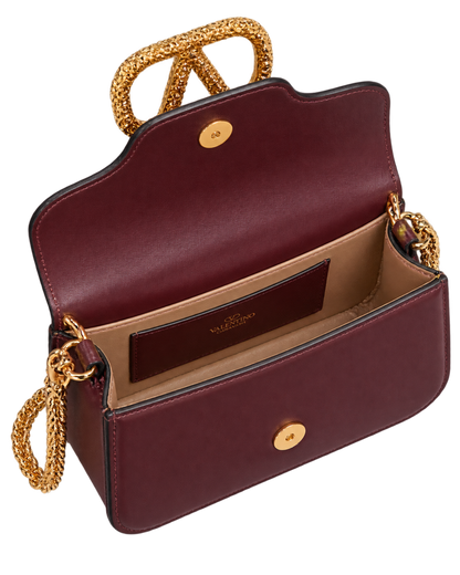 Valentino Garavani Maroon Loco Small Shoulder Bag