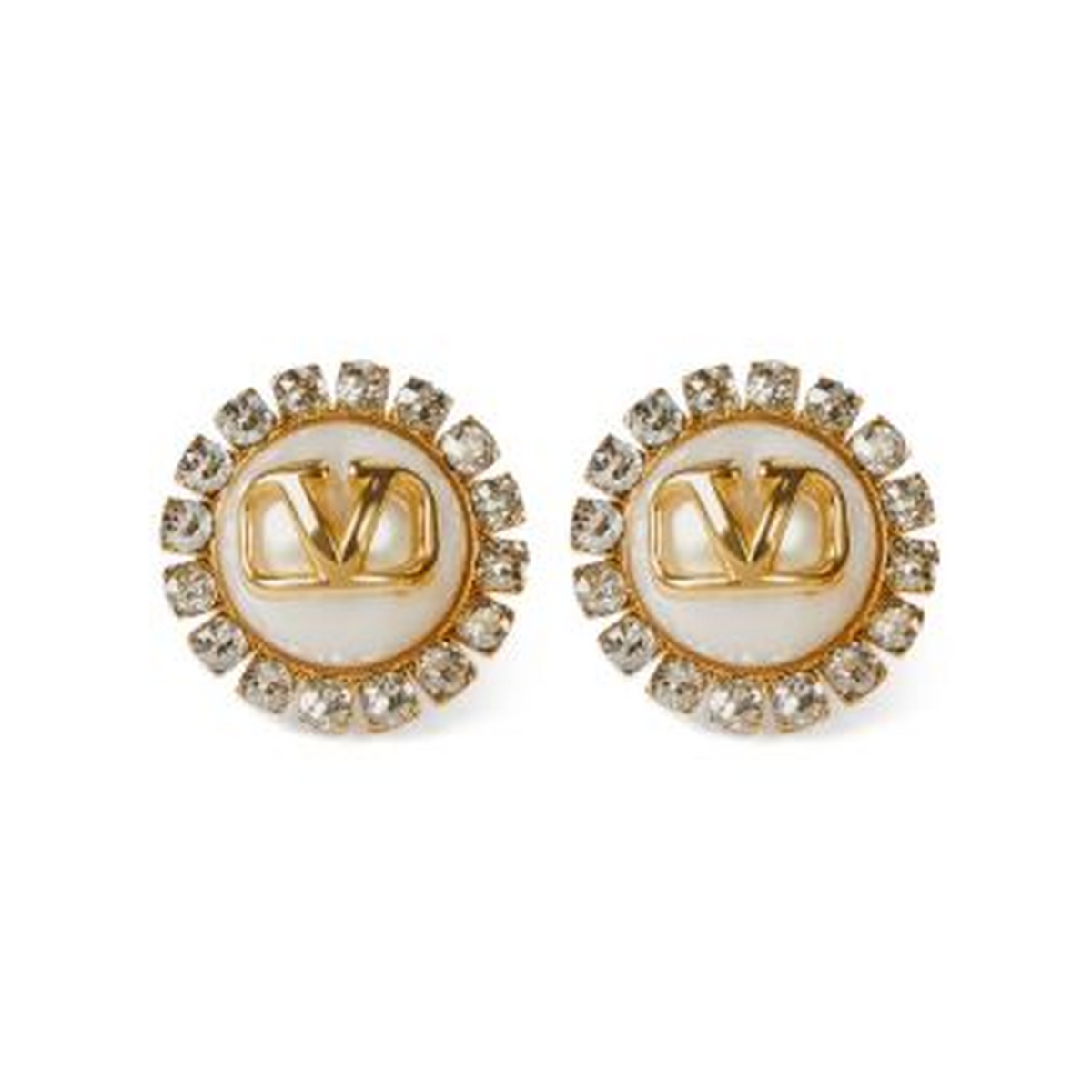 Valentino Garavani VLogo Signature crystal-embellished stud earrings