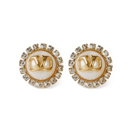 Valentino Garavani VLogo Signature crystal-embellished stud earrings