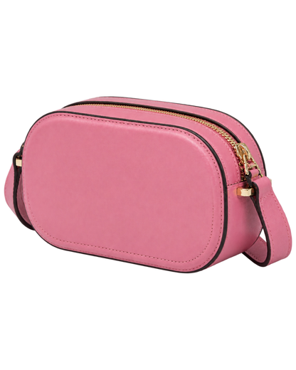 Valentino Pink Leather Logo Go Crossbody Bag