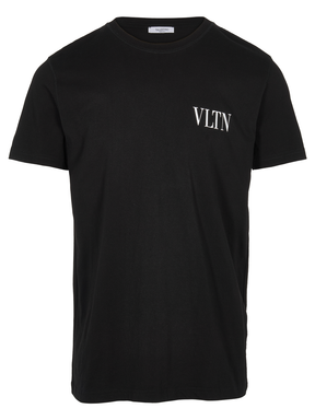 Valentino Small VLTN Logo T-Shirt in Black