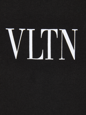 Valentino Small VLTN Logo T-Shirt in Black