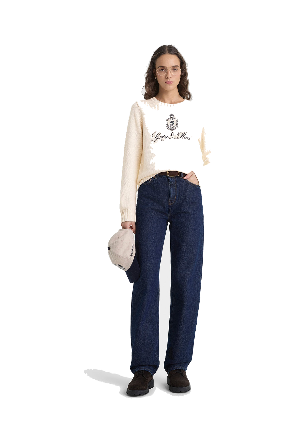 Vendome Knitted Sweater - Ecru/Navy