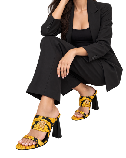 Versace Barocco Print Medusa Head Heeled