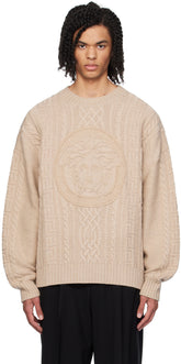 Versace Beige Medusa Sweater