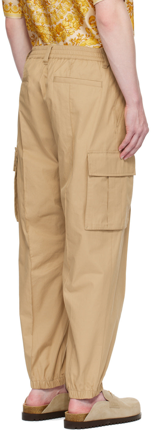 Versace Beige Pinched Seam Cargo Pants