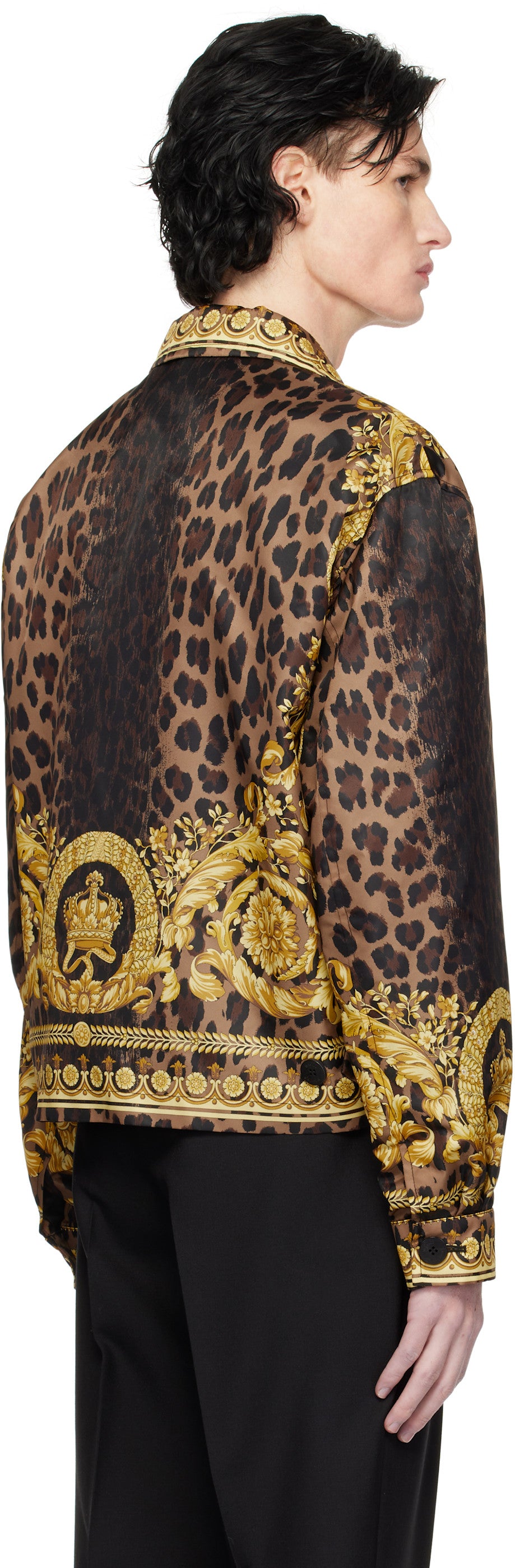 Versace Black & Gold Wild Barocco Blouson Jacket