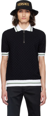 Versace Black & White Contrasto Polo