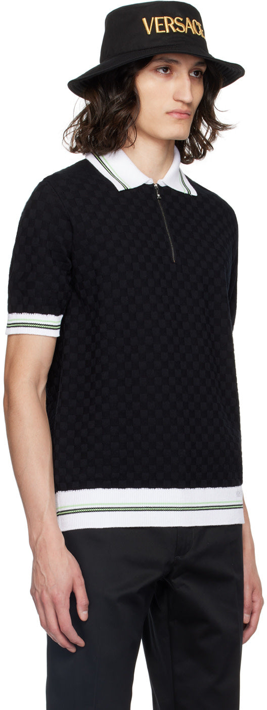 Versace Black & White Contrasto Polo