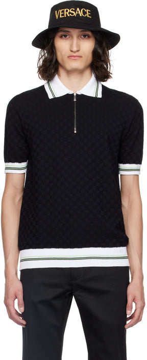 Versace Black & White Contrasto Polo