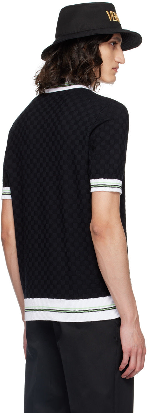 Versace Black & White Contrasto Polo