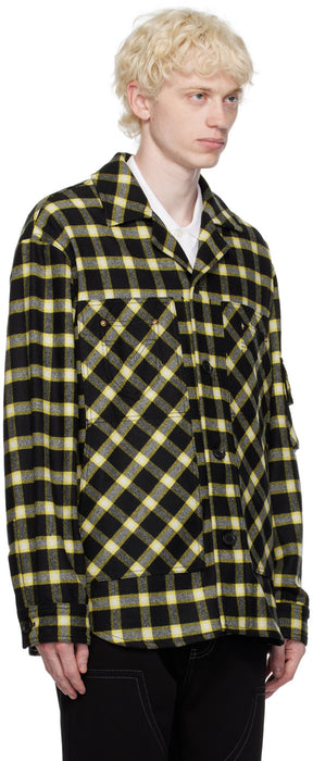 Versace Black & Yellow Check Shirt
