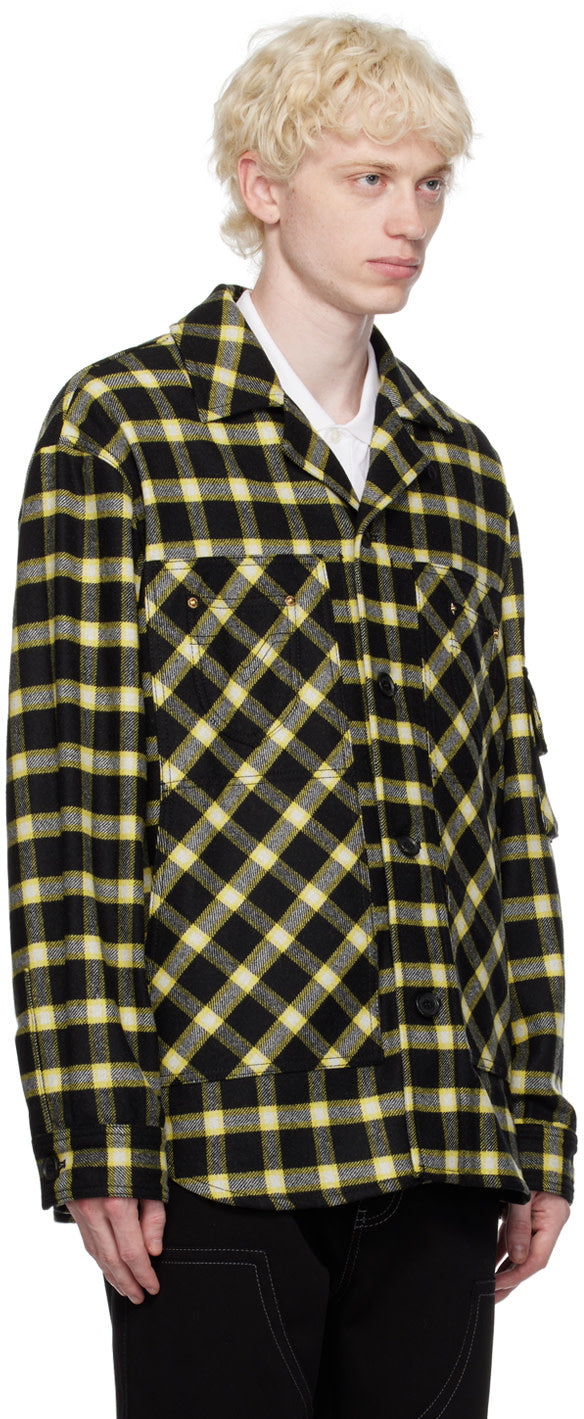 Versace Black & Yellow Check Shirt