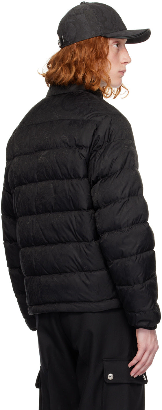 Versace Black Barocco Down Jacket