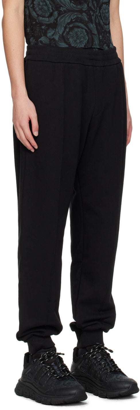 Versace Black Embroidered Sweatpants