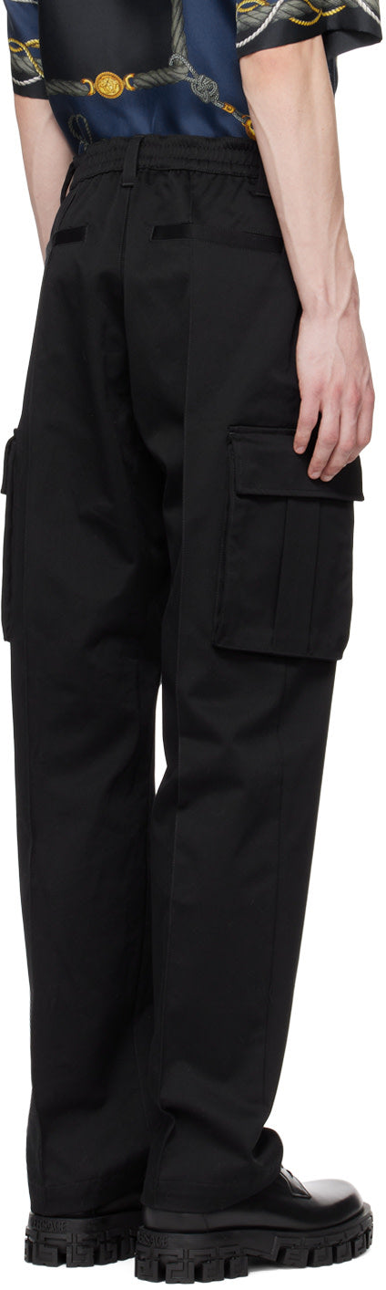 Versace Black Hardware Cargo Pants