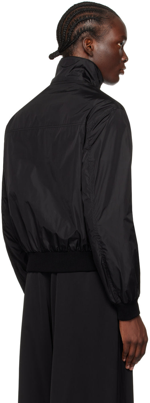 Versace Black Milano Stamp Bomber Jacket