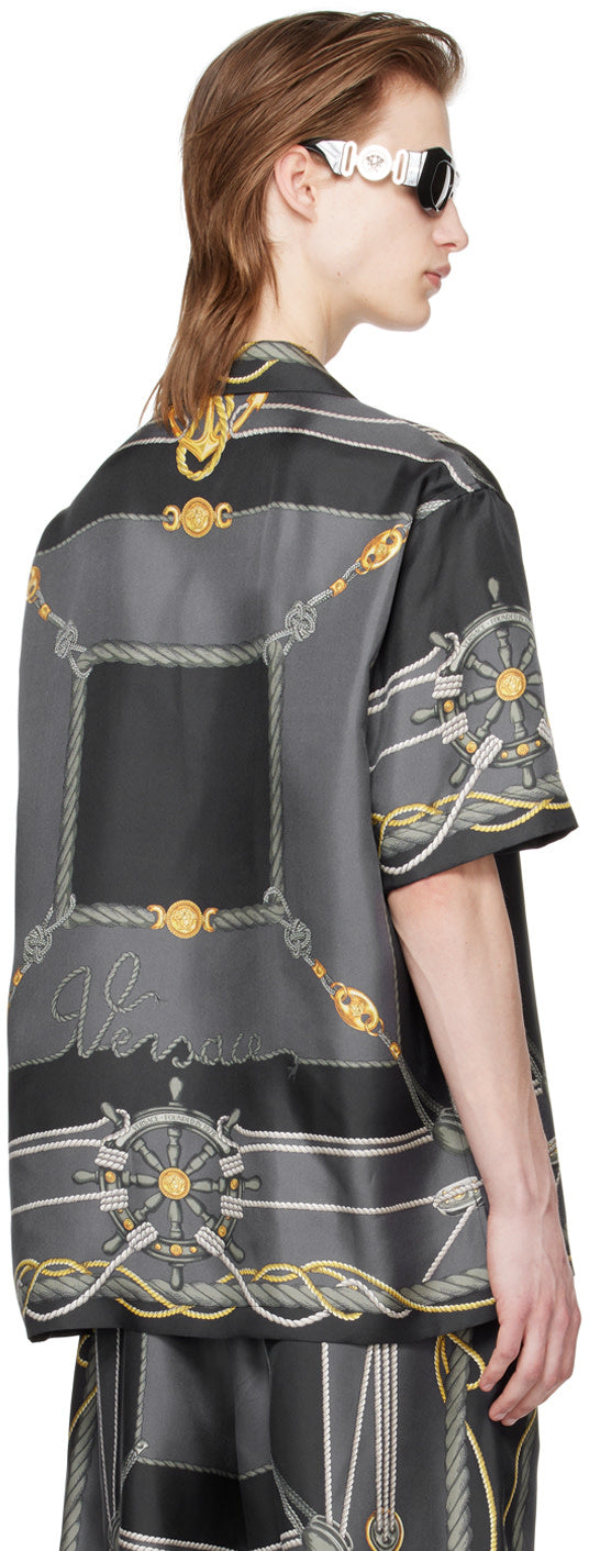 Versace Black Nautical Shirt