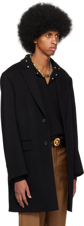 Versace Black Slim Coat
