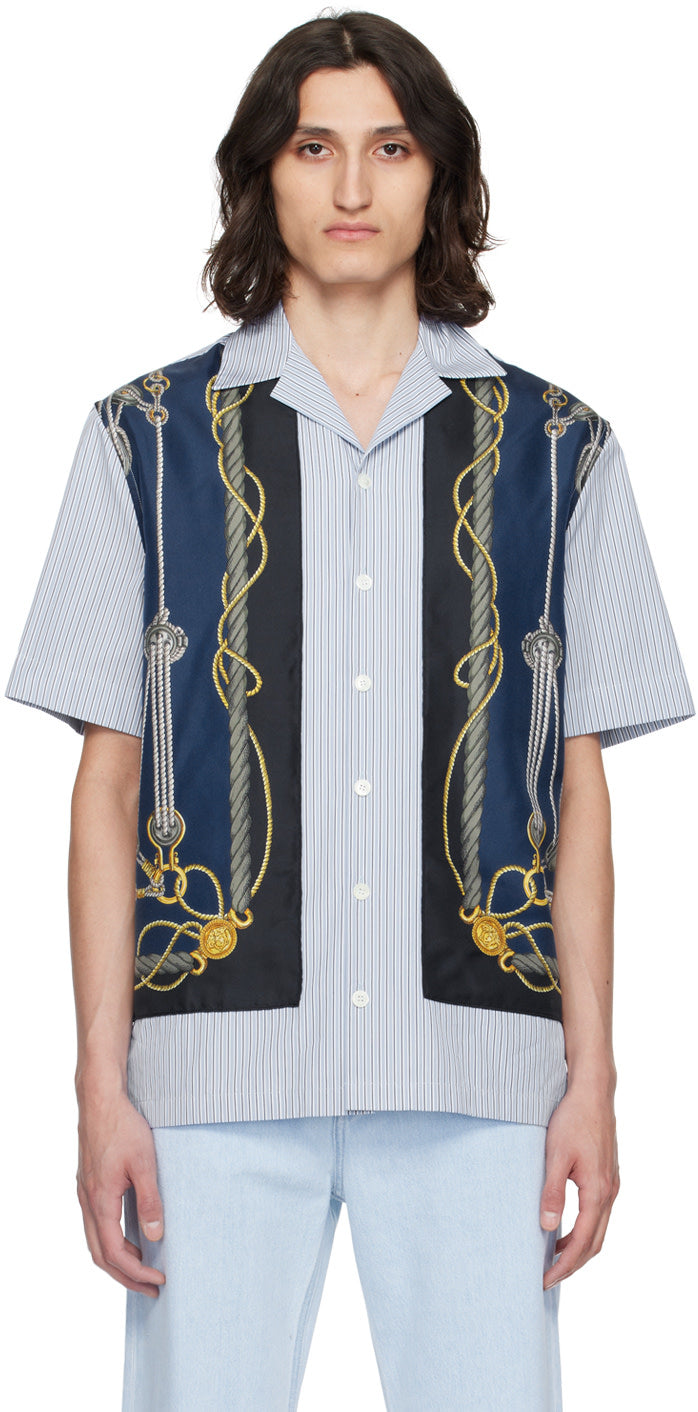 Versace Blue & Navy Nautical Shirt