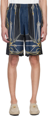 Versace Blue & Navy Nautical Shorts