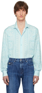 Versace Blue Barocco Shirt