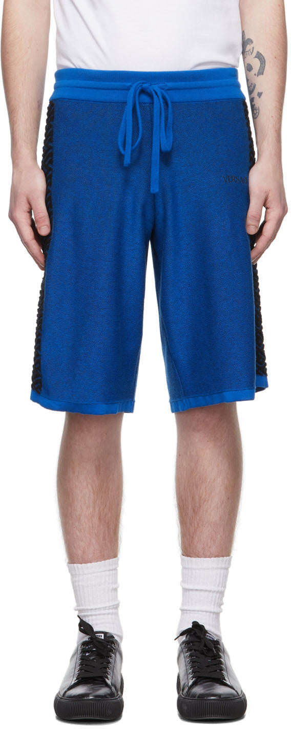 Versace Blue Greca Shorts
