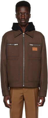 Versace Brown Houndstooth Jacket