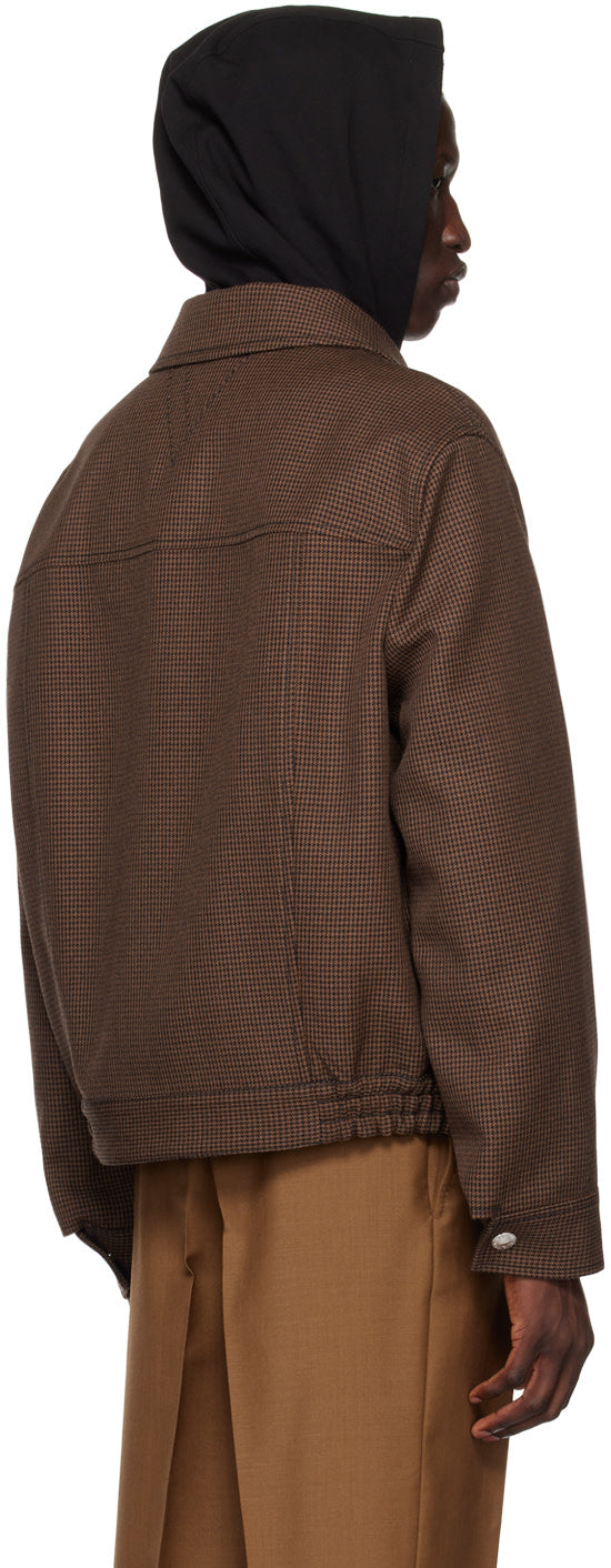 Versace Brown Houndstooth Jacket