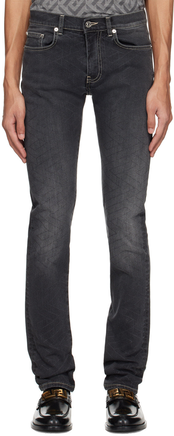 Versace Gray 'La Greca' Jeans