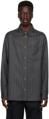 Versace Gray Medusa Shirt