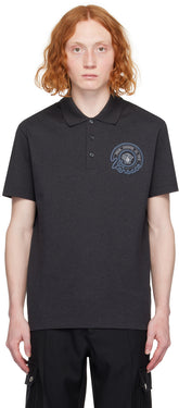 Versace Gray Nautical Medusa Polo