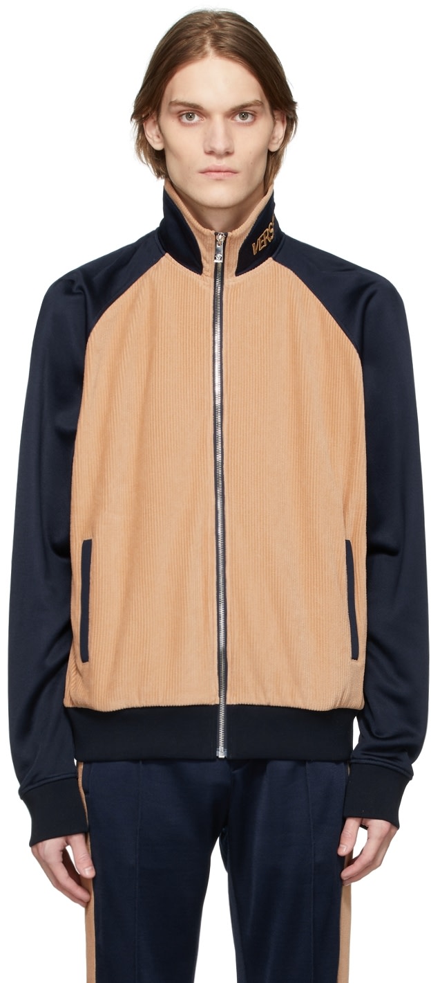 Versace Navy & Beige Logo Sweatshirt