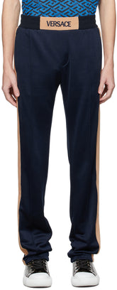 Versace Navy Rib Knit Sweatpants