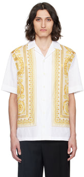 Versace White & Gold Barocco Shirt