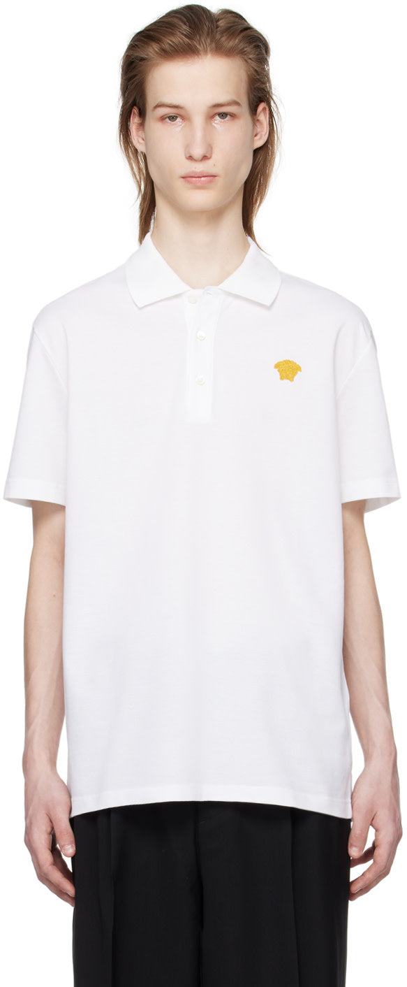 Versace White Medusa Polo