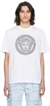 Versace White Medusa Sliced T-Shirt