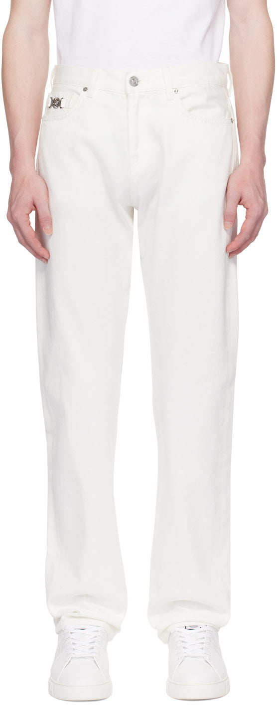 Versace White Slim-Fit Jeans