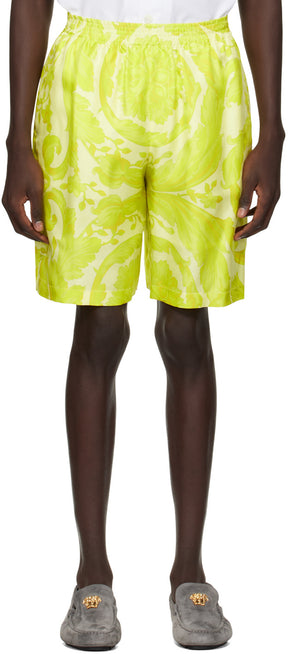 Versace Yellow Barocco Shorts