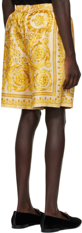Versace Yellow Barocco Shorts