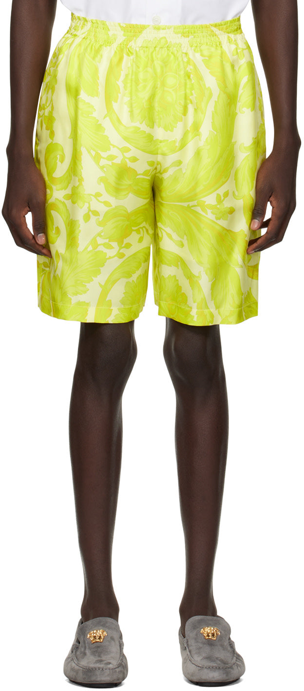 Versace Yellow Barocco Shorts