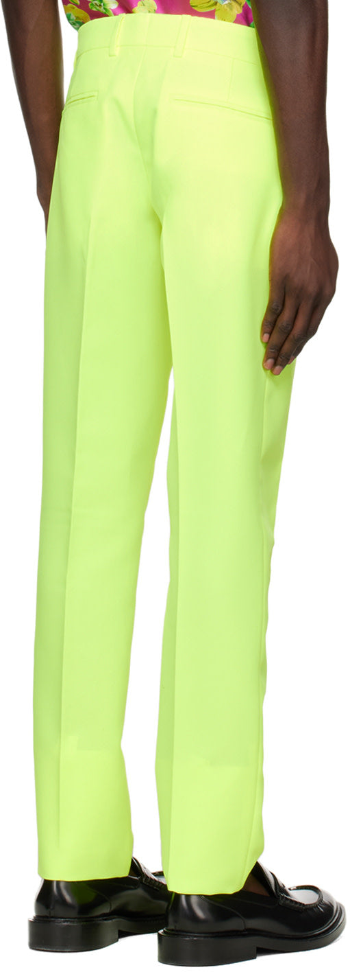 Versace Yellow Formal Trousers