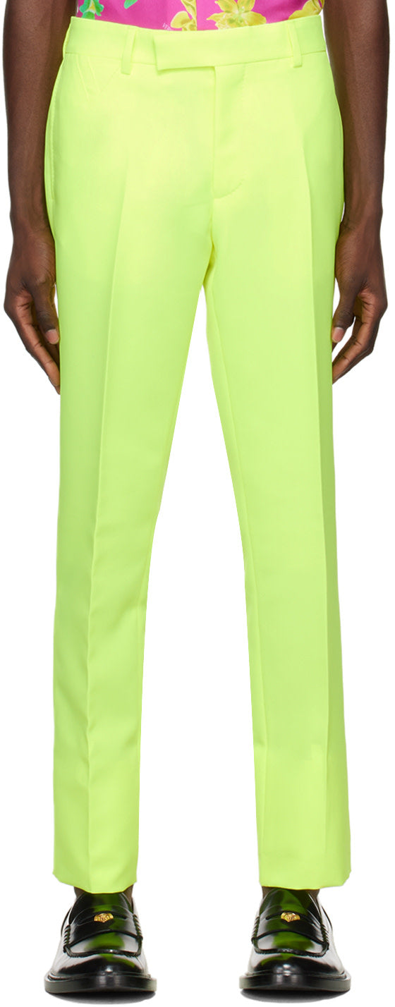 Versace Yellow Formal Trousers