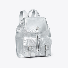 Virginia Metallic Flap Backpack