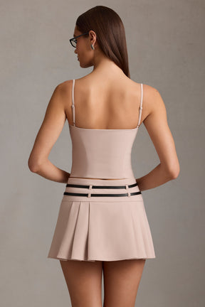 Cut-Top Camisole Top in Mushroom