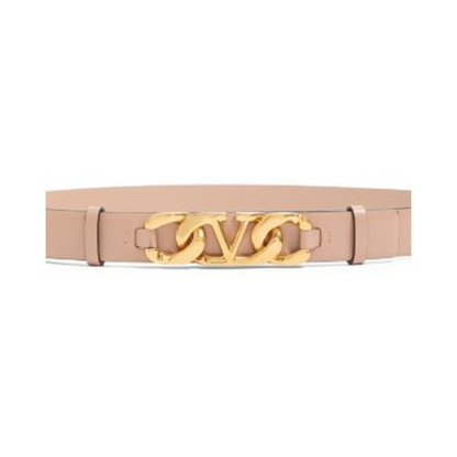 Vlogo chain shiny calfskin belt