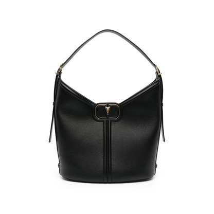 VLogo leather shoulder bag