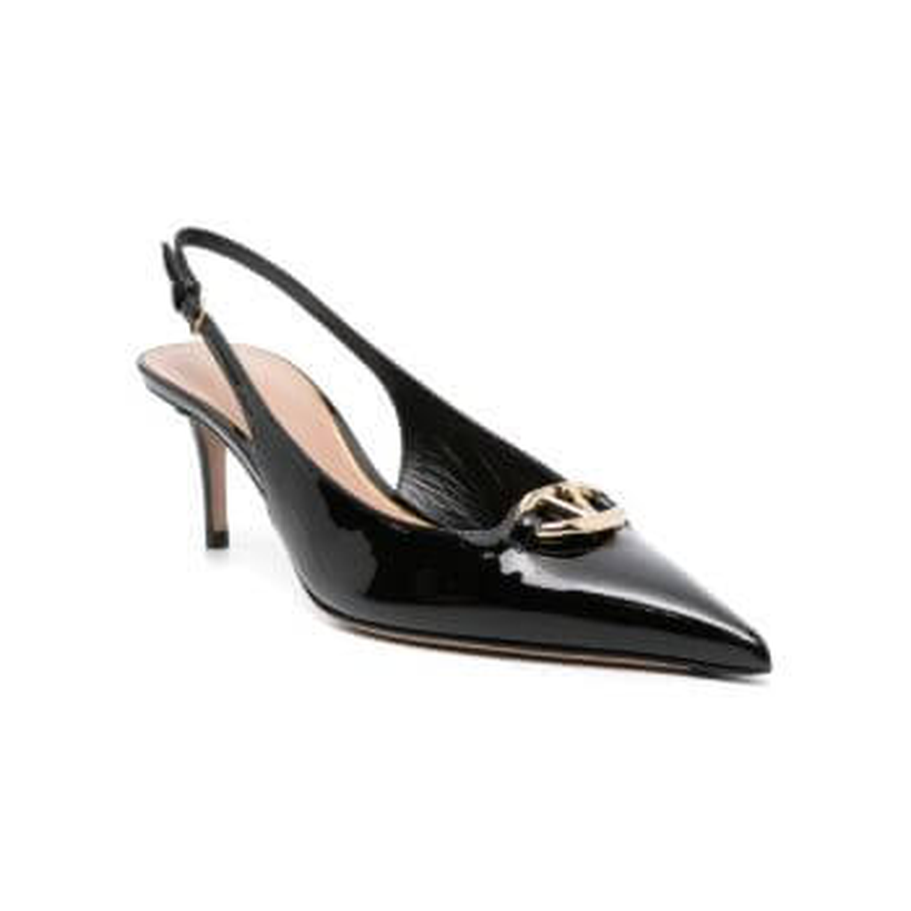 VLogo leather slingback pumps