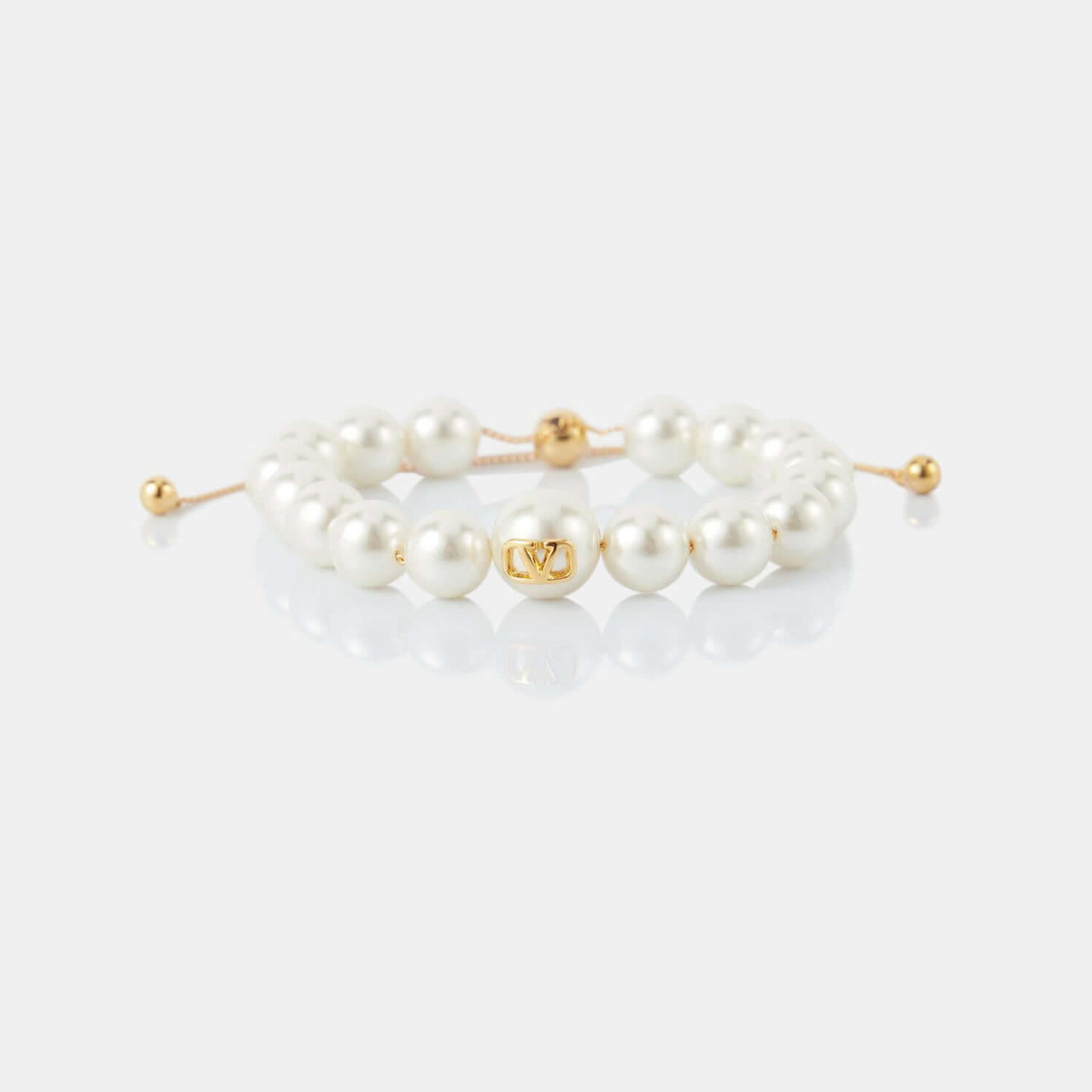 VLogo Signature faux pearl bracelet