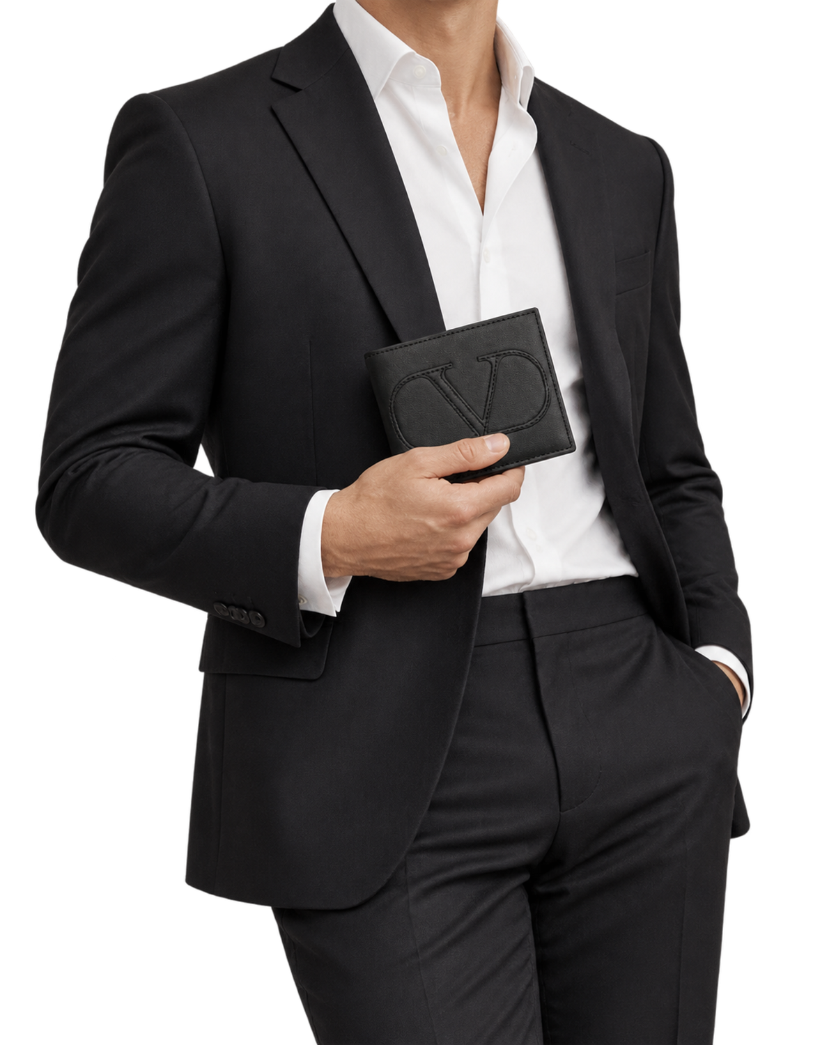 VLogo Signature XL calfskin leather wallet